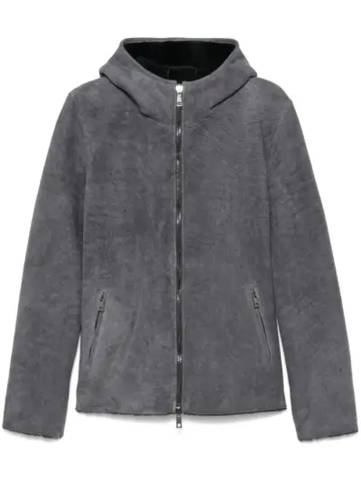 Giorgio Brato shearling-lining hooded jacket - Grey