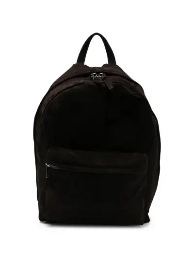 Giorgio Brato suede-panelled leather backpack - Brown