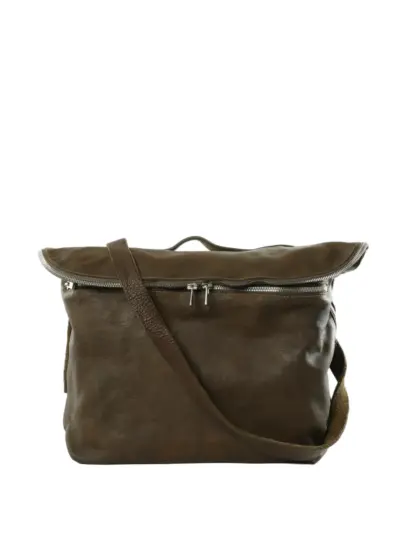 Guidi M10 zip-fastening messenger bag - Green