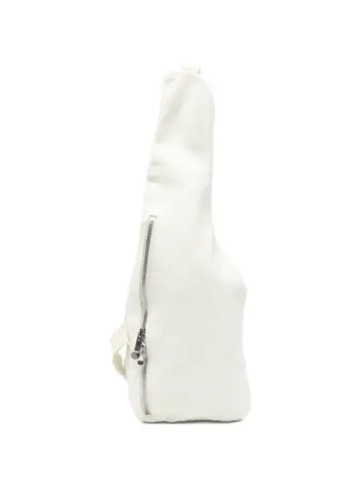 Guidi asymmetric leather backpack - Green