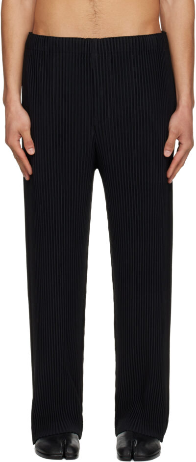 HOMME PLISSÉ ISSEY MIYAKE Black Color Pleats 1 Trousers