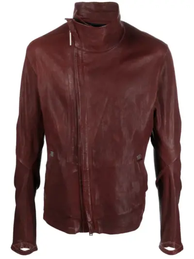 Isaac Sellam Experience Dorsal crinkled leather jacket - Red