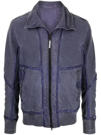 Isaac Sellam Experience funnel neck leather jacket - Purple