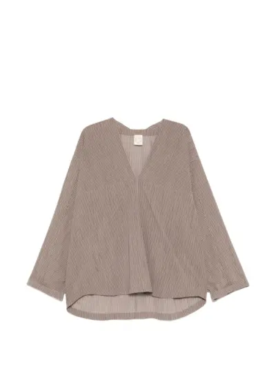 Jan Jan Van Essche striped V-neck T-shirt - Neutrals