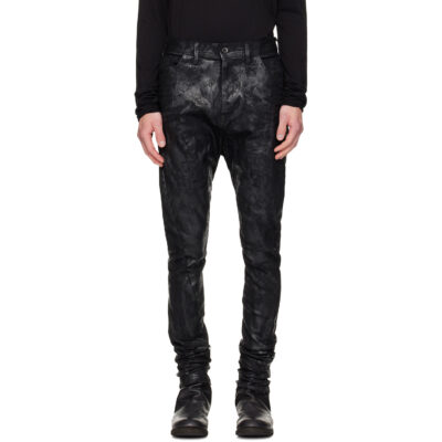 Julius Black Coated Bending Skinny Jeans