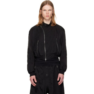Julius Black Unchain Bomber Jacket
