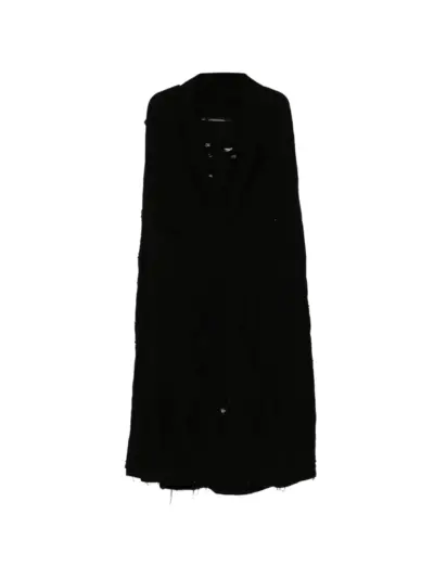 Julius distressed sleeveless coat - Black