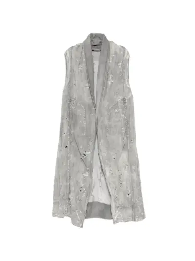 Julius distressed sleeveless coat - Grey