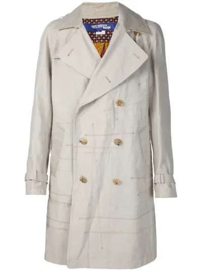 Junya Watanabe MAN exposed seam trench coat - Neutrals