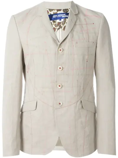 Junya Watanabe MAN stitch detail blazer - Neutrals