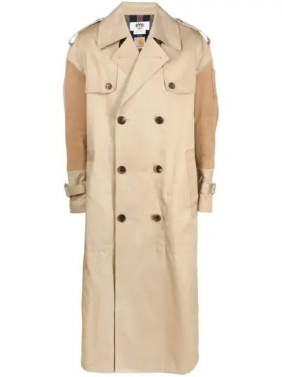 Junya Watanabe MAN x Carharrt panelled trench coat - Neutrals