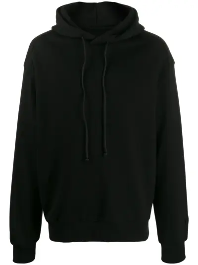 Juun.J drawstring detail hoodie - Black