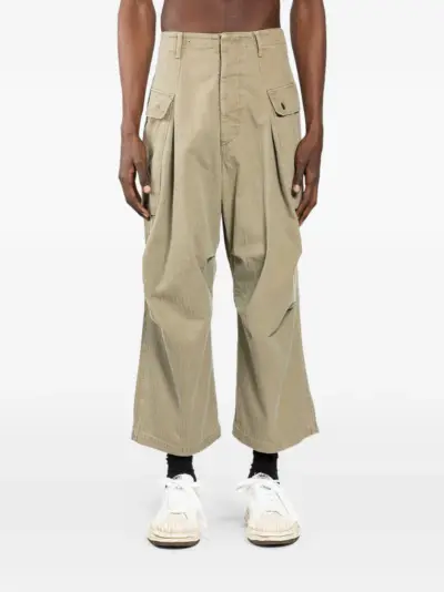 KAPITAL Jumbo Monkey herringbone trousers - Neutrals