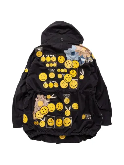 KAPITAL Katsuragi Ring hooded jacket - Black