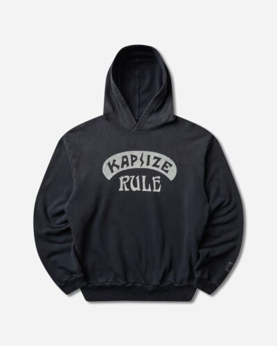 KAPITAL Men s SWT Knit Hoodie (Kapsize Rule) Black