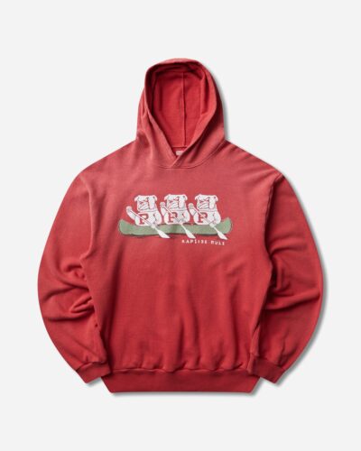 KAPITAL Men s SWT Knit Hoodie (P Bulldog) Red
