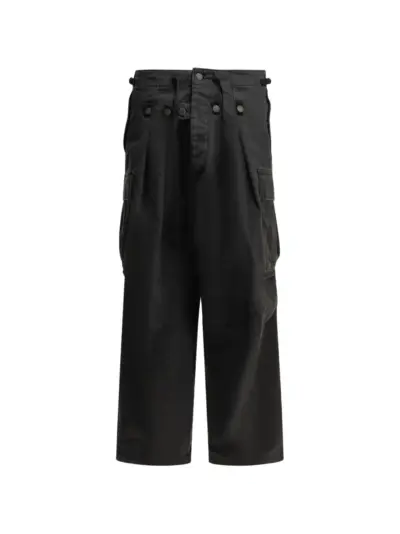 KAPITAL button-detail cargo pants - Black