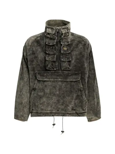 KAPITAL multi-pocket zip-up jacket - Black
