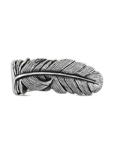 King Baby Raven Feather ring - Silver