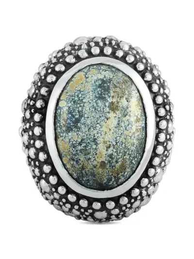 King Baby Stingray turquoise ring - Silver
