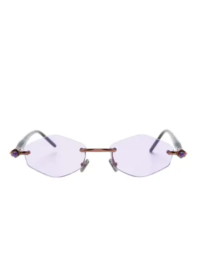 Kuboraum geometric-frame sunglasses - Black