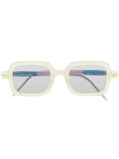 Kuboraum square two-tone sunglasses - Yellow