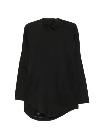 Leon Emanuel Blanck Distortion curved-hem T-shirt - Black
