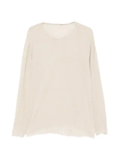 Leon Emanuel Blanck Distortion long-sleeve T-shirt - Neutrals