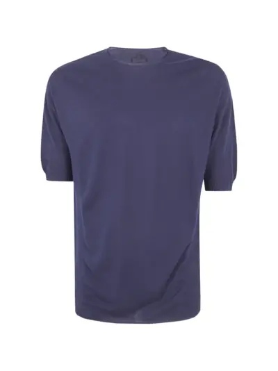 MD75 ribbed-trim T-shirt - Blue