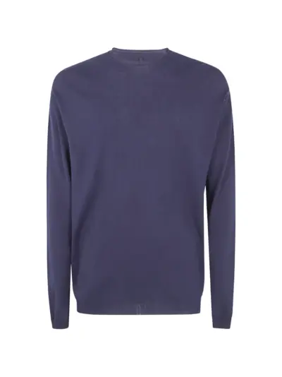 MD75 ribbed-trim long-sleeve T-shirt - Blue