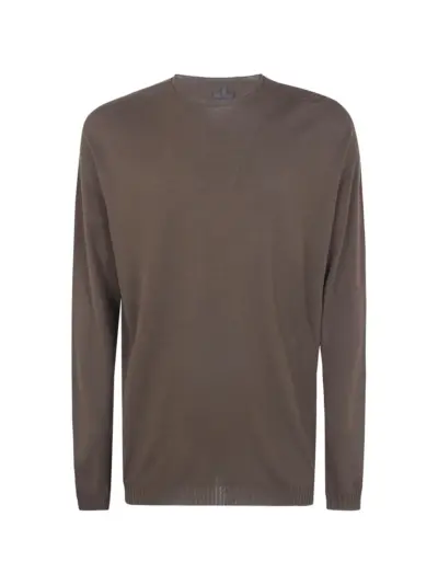 MD75 ribbed-trim long-sleeve T-shirt - Brown