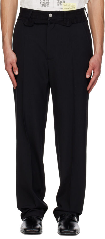 MM6 Maison Margiela Black Replaced Waist Trousers