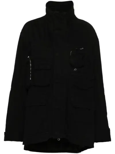 MM6 Maison Margiela cargo-pocket denim jacket - Black