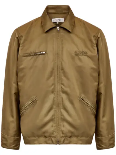 MM6 Maison Margiela numbers-motif bomber jacket - Brown