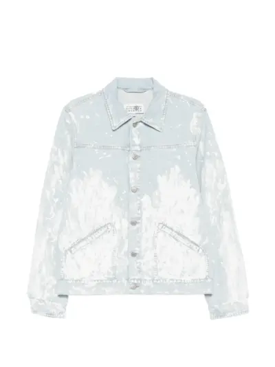 MM6 Maison Margiela paint-splatter denim jacket - Blue
