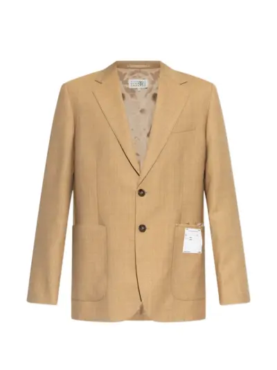 MM6 Maison Margiela patch-pocket blazer - Neutrals
