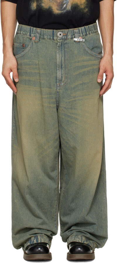 Maison MIHARA YASUHIRO Blue Light Wide Jeans