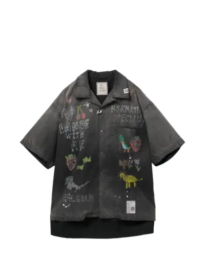 Maison MIHARA YASUHIRO all-over graphic print shirt - Grey