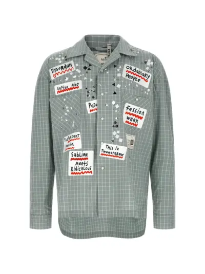Maison MIHARA YASUHIRO checked shirt - Grey
