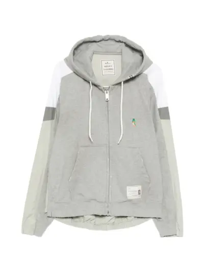 Maison MIHARA YASUHIRO colour-block panelled hoodie - Grey