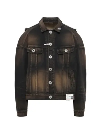 Maison MIHARA YASUHIRO cut-out denim jacket - Black