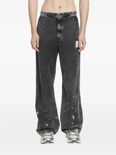 Maison MIHARA YASUHIRO distressed paint-splatter jeans - Black