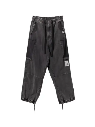 Maison MIHARA YASUHIRO drawstring wide trousers - Grey