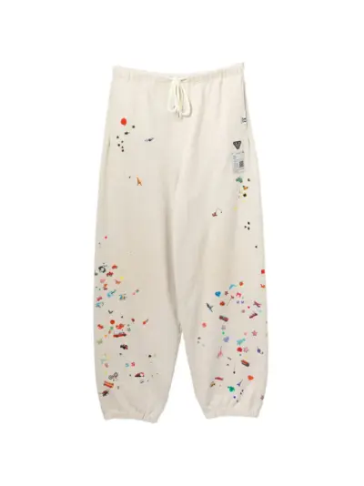 Maison MIHARA YASUHIRO graphic-print embellishment trousers - Neutrals