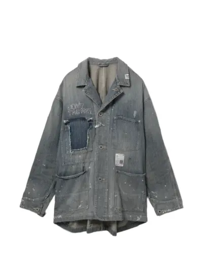 Maison MIHARA YASUHIRO lettlogo lettering jacket - Blue