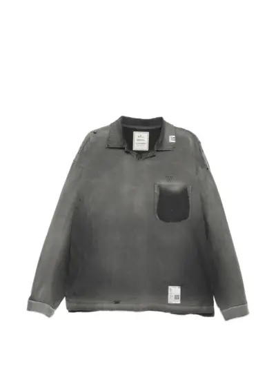 Maison MIHARA YASUHIRO long-sleeved polo shirt - Grey