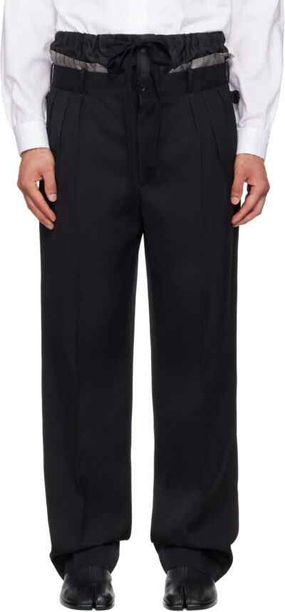 Maison Margiela Black 'Anonymity of the lining' Trousers