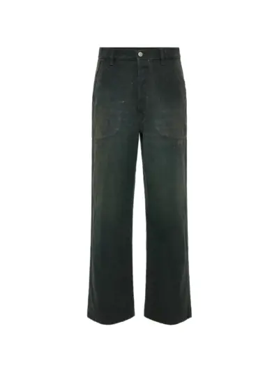 Maison Margiela Changeant-process stitched-pocket trousers - Black