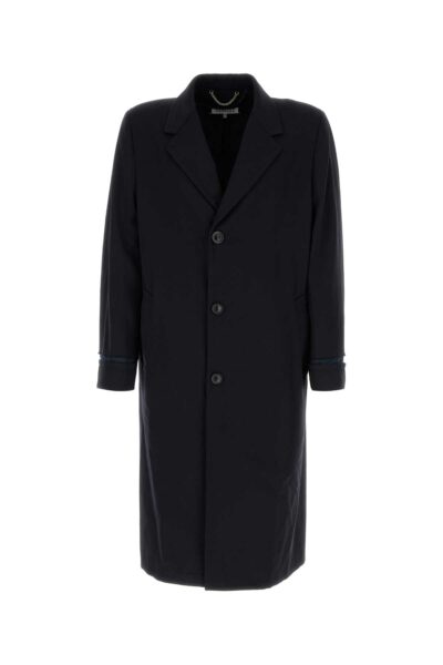 Maison Margiela Midnight Blue Wool Coat Navy Exterior: Cappotti - Men