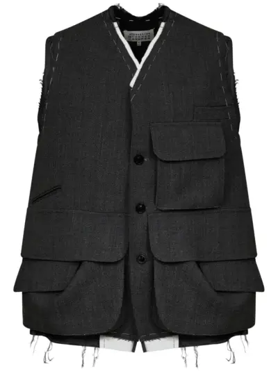 Maison Margiela cargo wool vest - Grey